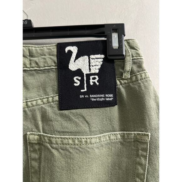🔴Sandrine‎ Rose Free People Green distress jeans size 27 New - Picture 6 of 9